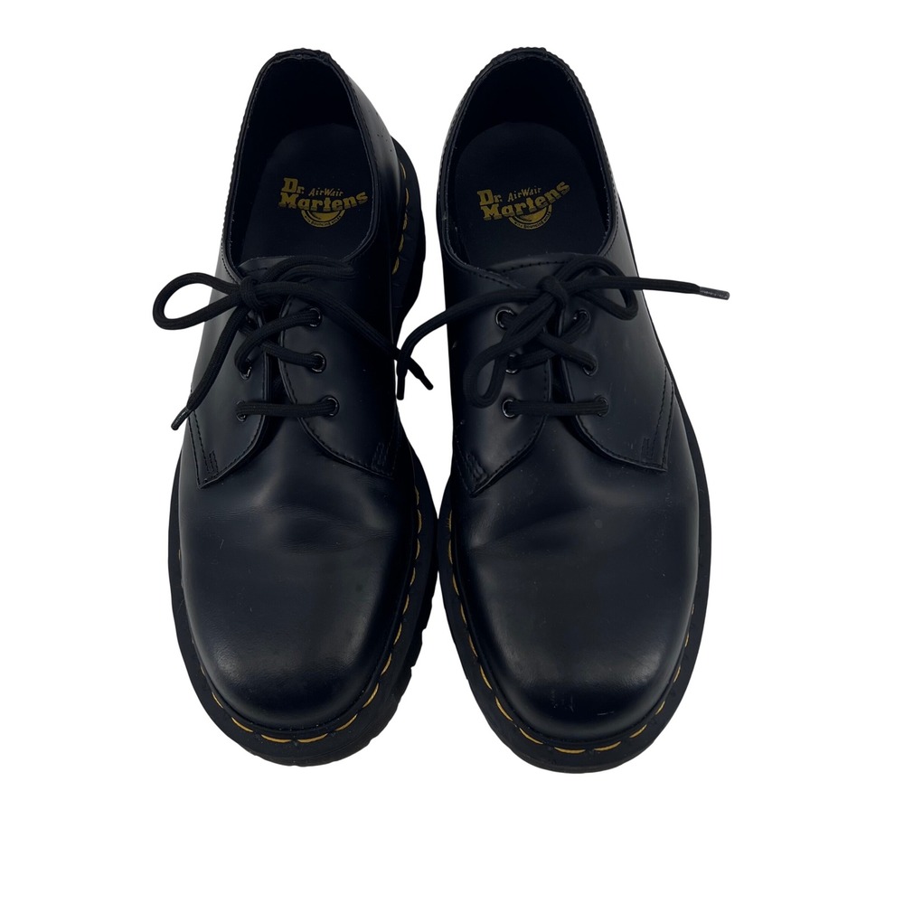 Dr. Martens 1461 Bex Smooth Leather Platform Shoes Black 21084 Womens 10